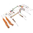 thumbnail image 4 of ZOUSSIQI 12pcs Chicken Coop Toys Colourful Lyre Swing Suspension Bridge Ladder Fruit Forks Mirror Rattan Ball String Set CW2519#16016, 4 of 13