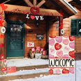 thumbnail image 2 of Valentines Day Garden Flag 12x18 Inch Double Sided Outside, Welcome Candy Love Hearts Anniversary Yard Outdoor Flag, 2 of 6