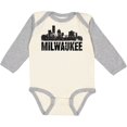 thumbnail image 3 of Inktastic Milwaukee Skyline Grunge Boys or Girls Long Sleeve Baby Bodysuit, 3 of 5