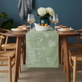 thumbnail image 2 of Sage Green Wildflowers Table Runner - 72 Inch Long, Kitchen Dining Table Runner Dresser Scarves, Modern Floral Butterfly Plant Farmhouse Decor for Coffee Tables Wedding Party Banquet, 2 of 8