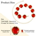 thumbnail image 5 of Red Gem Waist Belt, Acrylic Rhinestones Chain Belt with Red Gems Diamond Adjustable Link Belt, Cosplay Waist Belt for Women, Cute Waist Chain with a Good Look without Bulk, Red, 5 of 7