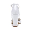 thumbnail image 5 of Women Pointed Toe High Chunky heel 8.5 cm Wedding Shoes Rhinestones Ankle strap Party Dress, 5 of 6