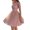 Pink, variant on Evening Party Women See-through Sequins 3/4 Sleeve Backless Dress Gown