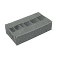 thumbnail image 3 of Lengthwise Folding - Gray, 63x33x15CM Washable Cotton And Linen Six-compartment Shoe Box, Transparent Shoe Storage Box, 3 of 8