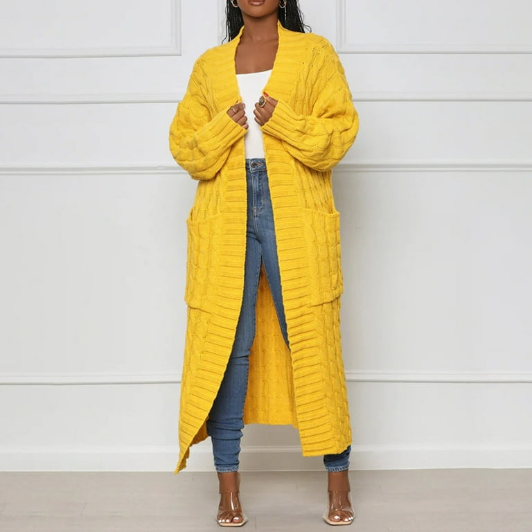 Yellow hotsell cardigan walmart