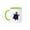 Green/White, variant on 3drose, Funny Artistic Purple Turtle with Stars and Moons on His Shell, 11oz Mug