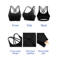 thumbnail image 5 of FUTATA Ladies Strap Sexy Sports Bra Cross Back, Yoga Running Workout Bra Gym Sportswear Fitness Bra With Removable Pads, 5 of 5