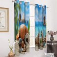 thumbnail image 2 of Seashell On The Beach Window Curtain Panels Grommet Blackout Curtains Blackout Curtains for Living Room, 2 of 7