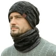 thumbnail image 5 of FZ FANTASTIC ZONE Mens Winter Beanie Hats Scarf Set Warm Knit Hats Neck Warmer with Thick Fleece Lined Womens,Black, 5 of 6