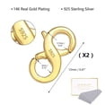 thumbnail image 5 of Alexcraft Lobster Clasp 925 Sterling Silver Double Opening Lobster Clasp, Bracelet Extender Clasps Necklace Connector for DIY Jewelry Bracelet Necklace Closing, 5 of 7