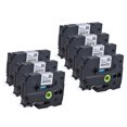 thumbnail image 2 of 7pcs Laminated Label Tape Black on White Compatible for Brother P-touch Label Printer PT-1010/PT-2100/PT-18R/PT-E200/PT-9500 12mm * 8m, 2 of 8