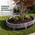 thumbnail image 6 of Imitation Stone Garden Fence, Plastic Retaining Edging Border, Cobbled Effect Landscape Decor Interlocking Decorative Panels Flower Bed Path Lawn Outdoor Picket Yard Grass Edge (Grey, 20PCS), 6 of 10
