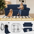 thumbnail image 5 of JIATER 1-Piece Sofa Cover Stretch Couch Cover Washable Sofa Slipcover Furniture Protector for Loveseat Sofa,Navy, 5 of 8