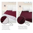 thumbnail image 4 of Waterproof Mattress Protector with Five-sides TPU Membrane Layer Crystal Velvet Burgundy King, 4 of 6