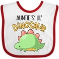 thumbnail image 3 of Inktastic Auntie's Lil' Dinosaur with Cute Stegosaurus Boys or Girls Baby Bib, 3 of 4