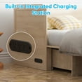 thumbnail image 5 of BALUS Wood Murphy Bed Queen Size with Charging Station, Hideaway Cabinet Bed Frame with Storage, Brown, 5 of 10