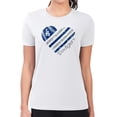 thumbnail image 4 of Women's G-III 4Her by Carl Banks  White Los Angeles Dodgers Super-Slim Fit Lightweight Heart Graphic T-Shirt, 4 of 5