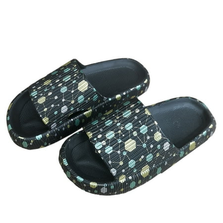 

Ksruee House Bathroom Slippers Cushioned Open Toe Soft Shower Sandals