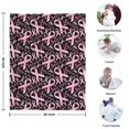 thumbnail image 4 of Breast Cancer Survivor Pink Ribbon Black Blanket,Comfortable Soft Flannel Throw Blanket,All Season,Warm Lightweight Blankets for Sofa Bed Couch Living Room Chair,30"x40", 4 of 4