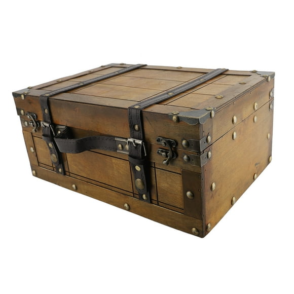 Storage Box, Decorative Exquisite Craftsmanship Vintage Gift Trunk Organizer Box for Home Outdoor Use