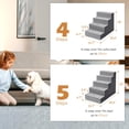 thumbnail image 2 of Escaleras para Perros Heeyoo de 4 Peldaños, 46 cm de Altura, Antideslizantes, Color Gris, 2 of 7