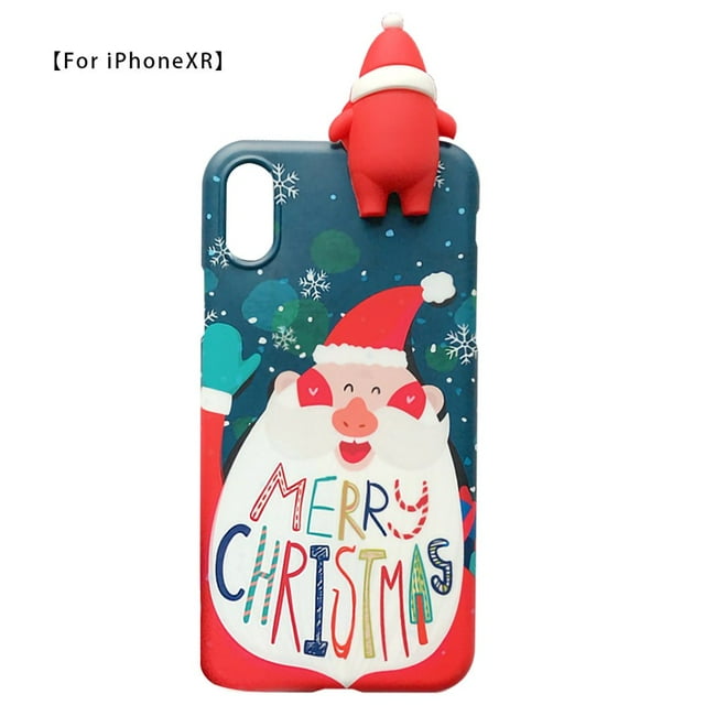 Christmas Mobile Phone Case Snowflake Santa Claus TPU Protective Cover for 11 6.1 Type 1
