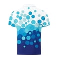 thumbnail image 4 of Fnnxeal Mens Dry Fit Golf Polo Shirt, Slim Fit Performance, Blue Ombre Gradient Print, Quick Dry Wrinkle Free, Sizes M-XXXL,Size 2XL, 4 of 5