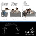 thumbnail image 5 of Mainstays Stretch Cotton blend Loveseat Slipcover, Charcoal Gray, 5 of 10