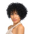 thumbnail image 4 of WXLCISI Black Curly Wigs for Black Women Short Curly Wigs for Women Curly Synthetic Hair Heat Resistant Hair Replacement with Wig Caps (Black), 4 of 6