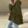 thumbnail image 5 of UQJfacai Oversized Hoodies for Women Long Sleeve Fall Sweatshirts Winter Sweater Adjustable Drawstring Hem Hooded Pullover Tops, 5 of 5
