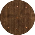 thumbnail image 1 of Ahgly Company Indoor Round Abstract Orange Contemporary Area Rugs, 8' Round, 1 of 1
