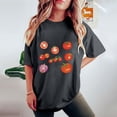 thumbnail image 5 of LEBONYARD Crew Neck Tops for Women,Women's Fashion Summer Round Neck Drop Sleeves Leisure Short Sleeve Fruit Printing Tops Dark Gray S, 5 of 7