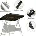 thumbnail image 2 of kurtrusly Garden Swing Cover 3 Seater Oxford Cloth Swing Seat Canopy Replacement Outdoor Patio Swing Canopy B 191*120*20CM, 2 of 5