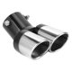 thumbnail image 4 of Tail Throat Exhaust, Stainless Steel Trolley Dual Exhaust Tip Tail Pipe Car Accessories, 4 of 5