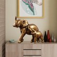 thumbnail image 4 of Elephant Statue, Resin Elephant Ornament Resin Material Delicate Workmanship   Round Edges    For Art Collection For Home Decoration  For Gift, 4 of 8
