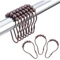 thumbnail image 1 of Anillos de ganchos para cortina de ducha, anillos y ganchos para cortina de ducha negros resistentes al óxido de acero inoxidable, juego de 12, bronce WD.WDQZL Producto electrónico, 1 of 6