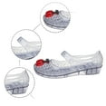 thumbnail image 5 of HOWPAY Jelly Mesh Ballet Flats Shoes for Women Closed Toe Hollow out Slip on Clear Jelly Shoes Summer Beach Casual Lightweight Sandals Navy 37, 5 of 6