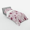 thumbnail image 2 of Ambesonne Floral Bedding Set 3 Pcs, Vibrant Baroque, Twin XL, Maroon Rose, 2 of 2