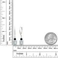 thumbnail image 2 of Gem Stone King 925 Sterling Silver White Moissanite Black Onyx and White Topaz Dangle Earrings for Women (5.70 Cttw, Gemstone Birthstone, Emerald Cut 9X7MM), 2 of 4