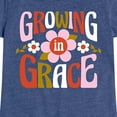 thumbnail image 3 of Instant Message - Growing In Grace - Toddler & Youth Girls Short Sleeve Graphic T-Shirt, 3 of 6