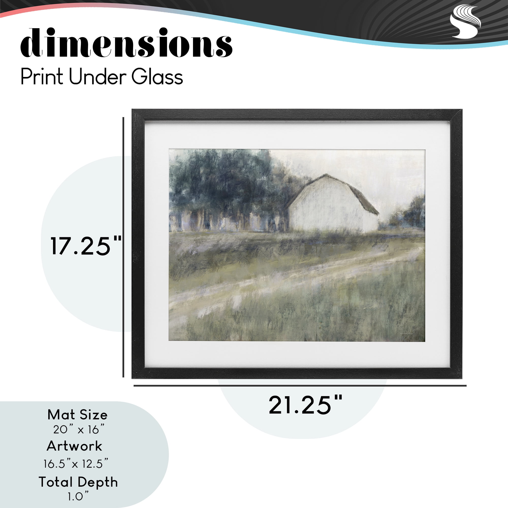 Stupell Industries Another Path Abstraction Black Framed Print Under Glass, design by Kamdon Kreations
