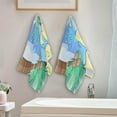 thumbnail image 4 of Cute Mermaid Beach Hand Towels, Coconut Tree Summer Kitchen Towel Ultra Soft and Absorbent,Decorative Fingertip Face Towel for Bathroom Hotel, 2 PCS, 28.3"x 14.4", 4 of 5