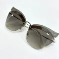 thumbnail image 3 of MIU MIU 56T NOIR MU56TS Silver Crystal Pave Strass Rimless Runway Sunglasses, 3 of 6