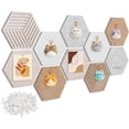 thumbnail image 1 of Tablón de anuncios de corcho AIBOVI, con forma hexagonal, 30 x 25 cm, paquete de 10, 1 of 9