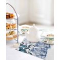 thumbnail image 4 of Nautical Blue Octopus Kitchen Dish Towels for Drying Dishes Set of 3, Coastal Ocean Summer Boat Waffle Weave Microfiber Hand Tea Bathroom Towels Quick Dry & Absorbent Towel 12x12, 4 of 7