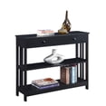 thumbnail image 3 of Pemberly Row Table Console Mission Transitionnelle à un Tiroir en Finition Bois Noir, 3 of 5