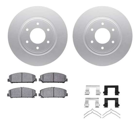 Dynamic Friction Company Front Geospec Brake Rotors with Ultimate Duty Performance Brake Pads includes Hardware 4412-67005