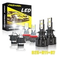 thumbnail image 1 of D2S H7 HID LED Headlight Bulbs Hi/Lo Beam Bulbs + H11/H8 Fog Light Plug&Play Pack of 6, 1 of 10