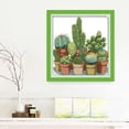 thumbnail image 2 of Kit de bordado de algodón preimpreso, patrón de cactus hecho a mano para principiantes y 14CT 34x35cm, 2 of 9