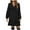 Black, variant on Lindreshi Fall Dresses for Women 2025 Homecoming Dresses Women Casual Solid Loose Straps Ruffled Hem Long Sleeve V-Neck Dress
